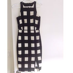 Gingham Black and White Banana Republic Dress